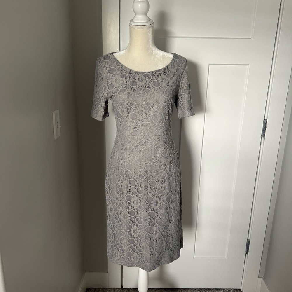 Mikarose Gray Lace Dress